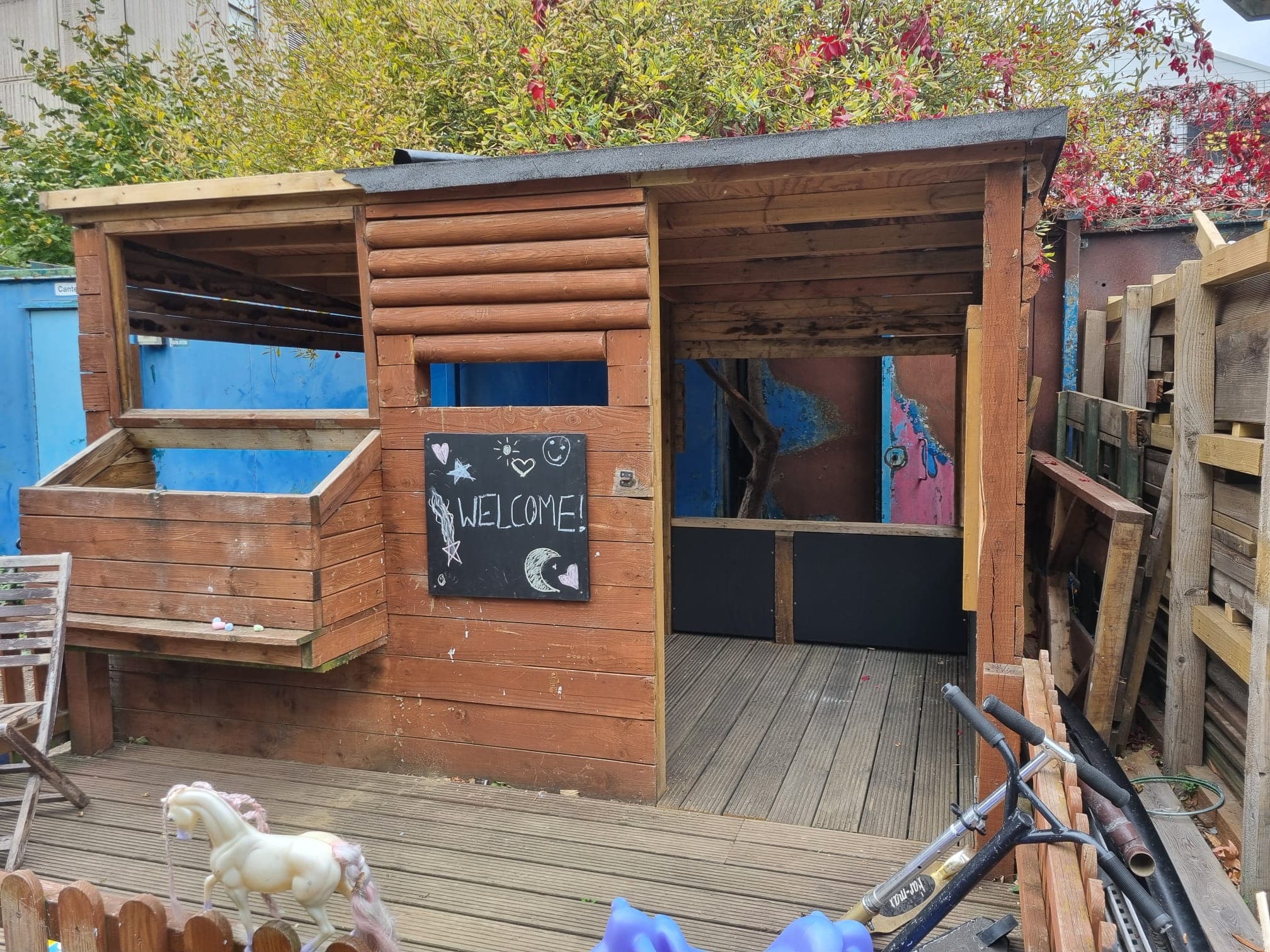 Big Up Communities outdoor chill-out area